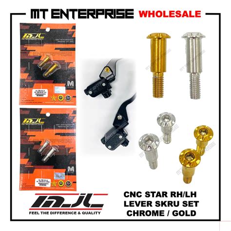 MJL CNC LEVER SCREW SET (LEFT/RIGHT) MOTORCYCLE LEVER .